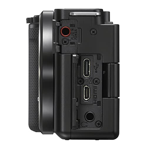 Sony ZV-E10 Mirrorless Camera with 16-50mm Lens + 2pcs 64GB Memory + LED Video Light + Case+ Tripod + Steady Grip Pod + Filters + Macro + 2X Lens +