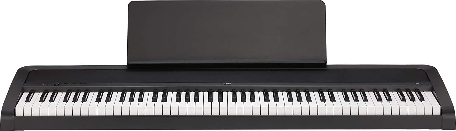 Korg B2 88-Key Digital Piano, Black Bundle with Bench, Stand and H&A Studio Headphones