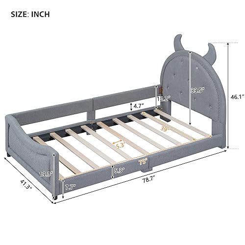 DNYN Queen Size Murphy Bed with Storage Drawer(Large) & Charging Station for Bedroom,Convertible Pinewood Wall Bedframe w/Stylish Cabinet Design