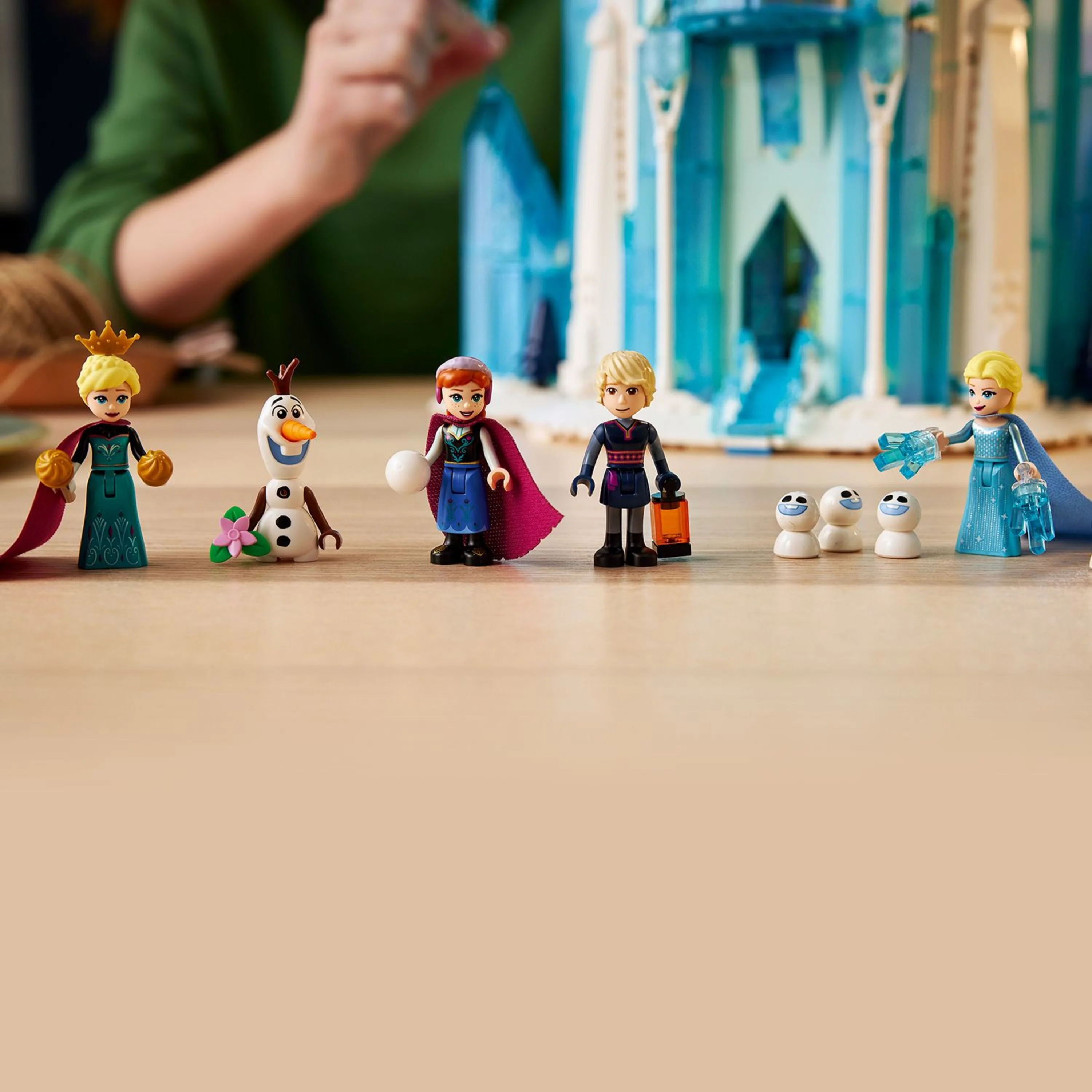 LEGO Disney Princess The Ice Castle Building Toy 43197, with Frozen Anna and Elsa Mini Doll Figures and Olaf Figure, Disney Castle Kit to Build