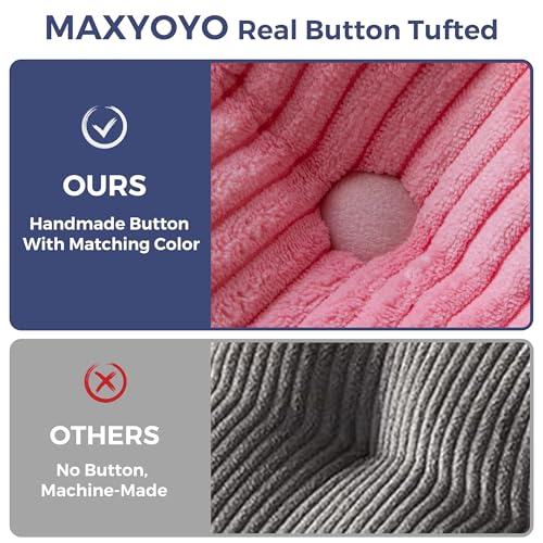 MAXYOYO Folding Sofa Bed, L-Shaped Convertible Sofa Bed with Armrest Foldable Sleeper Couch with Pillow