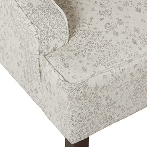 HomePop Velvet Swoop Arm Accent Chair, Suri Blue
