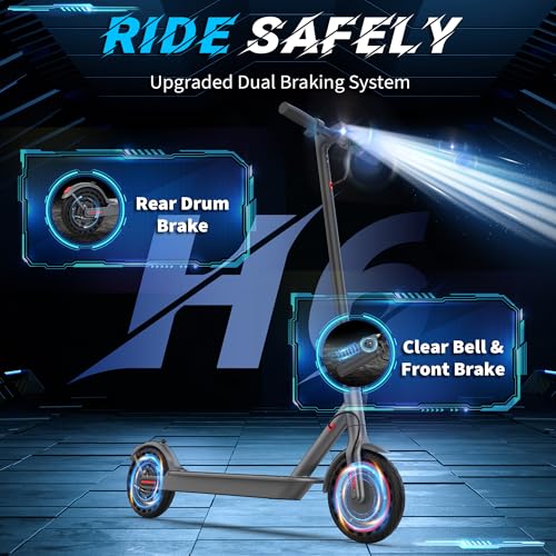 Electric Scooter for Kids 10+, 350W Motor, Max 12Miles Long Range, 19 MPH Max Speed, 8.5" Solid Tire