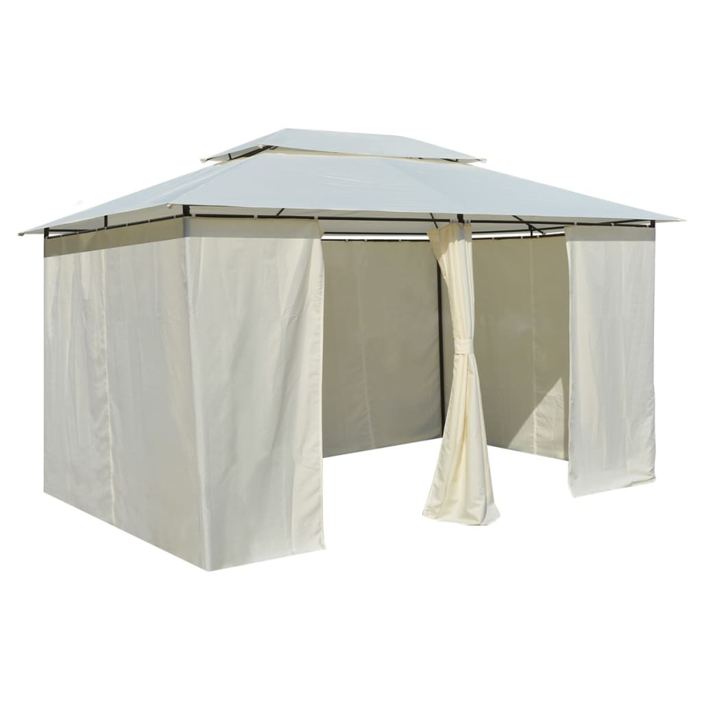 Buyweek Garden Marquee with Curtains 157.5"x118.1" White
