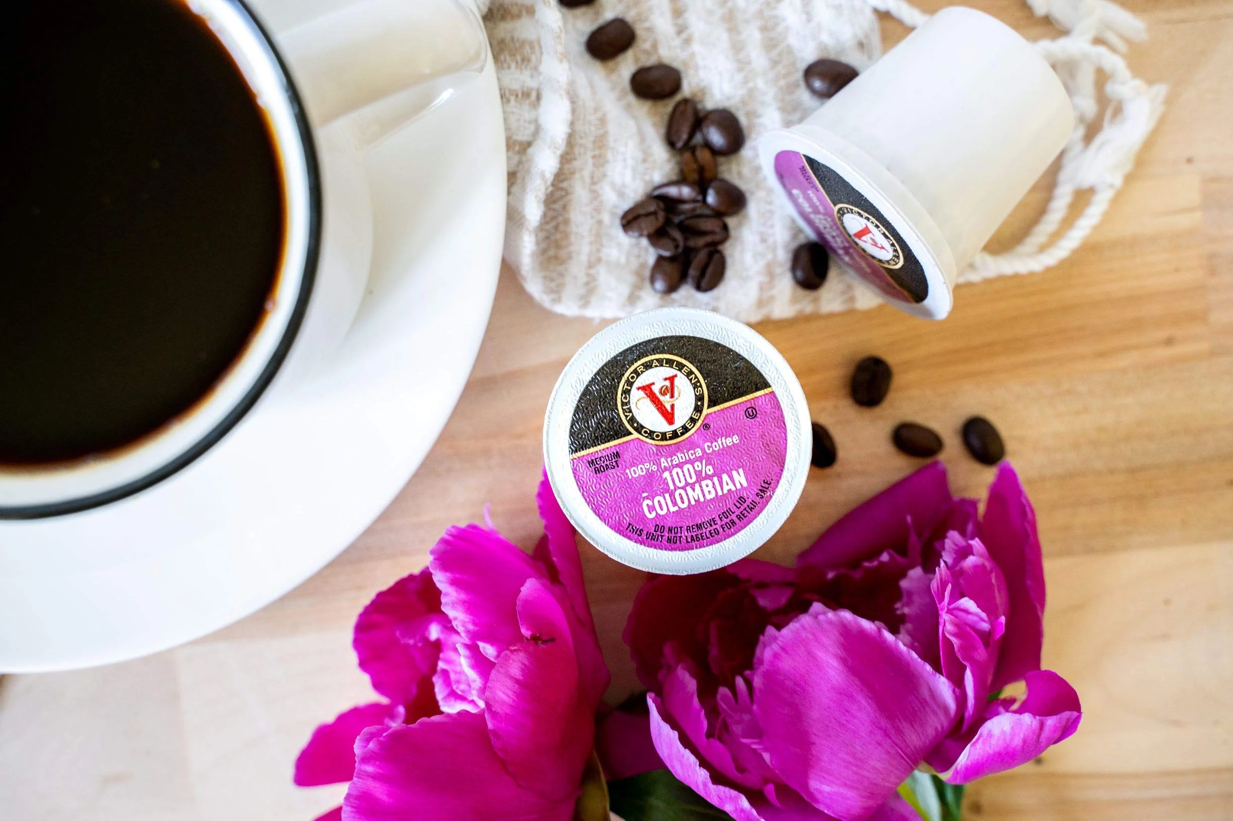 Victor Allen Coffee, 100% Colombian Single Serve K-cup, 200 Count (Compatible with 2.0 Keurig Brewers) 200 Count - K Cups NEW