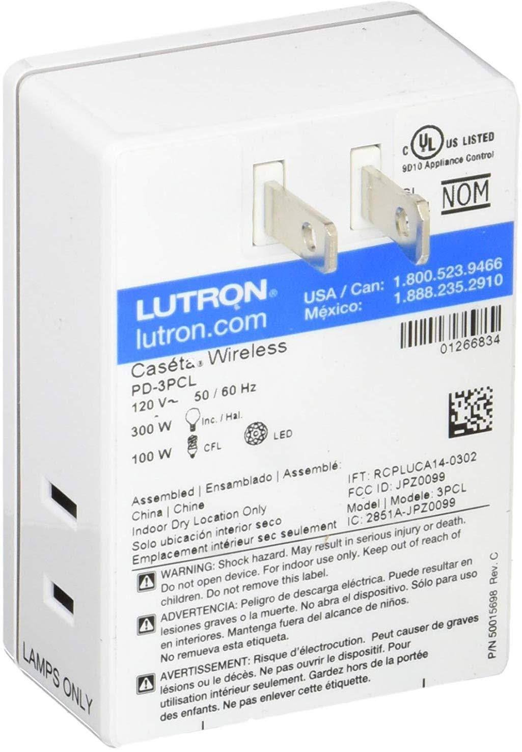 Lutron PD-3PCL-WH - Caseta Wireless Plug-In Dimmer White