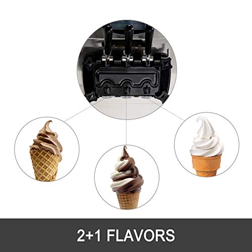 VEVOR Commercial Soft Ice Cream Machine 3 Flavors