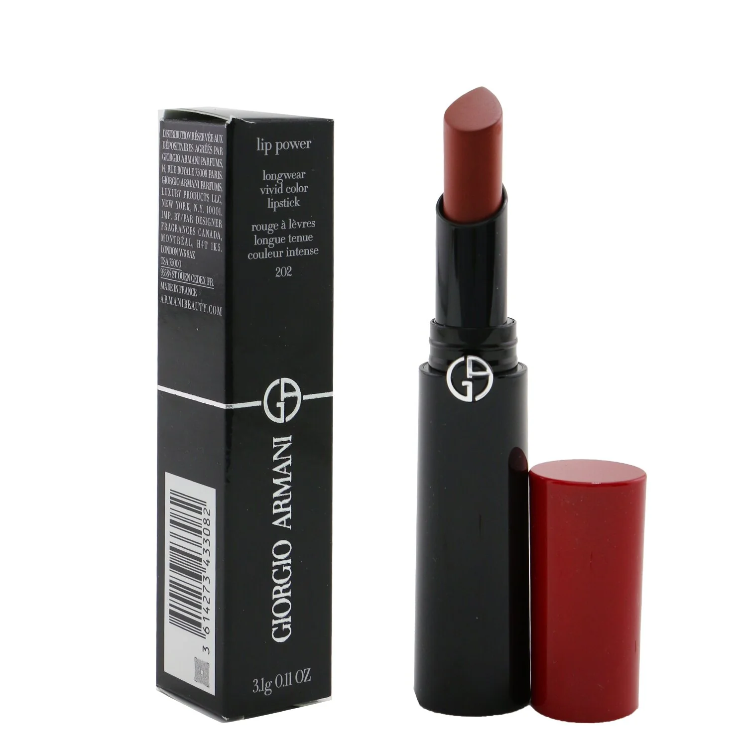 Giorgio Armani Lip Power Longwear Vivid Color Lipstick - # 404 Tempting  3.1g/0.11oz