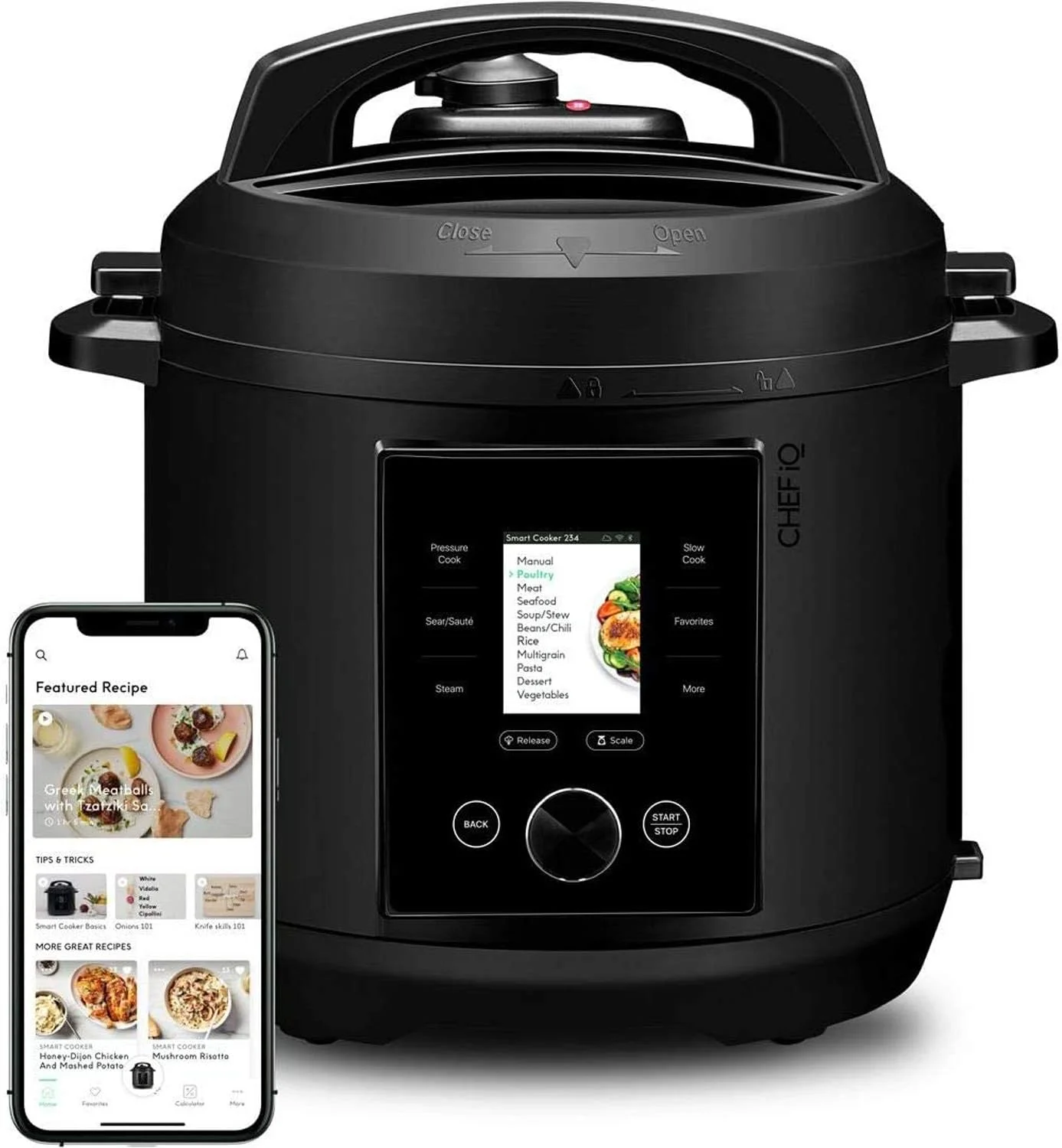 YINCHEN Smart Pressure Cooker 10 Cooking Functions & 18 Features, Built-in Scale