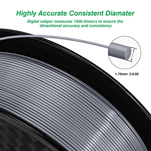 Kingroon PLA 3D Printer Filament, 12Rolls, Dimensional Accuracy +/- 0.03 mm, 12kg Spool(26.4lbs)