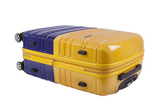 Rockland Melbourne Hardside Expandable Luggage with Spinner Wheels, 2TONENAVY, 2 Piece (20/28)