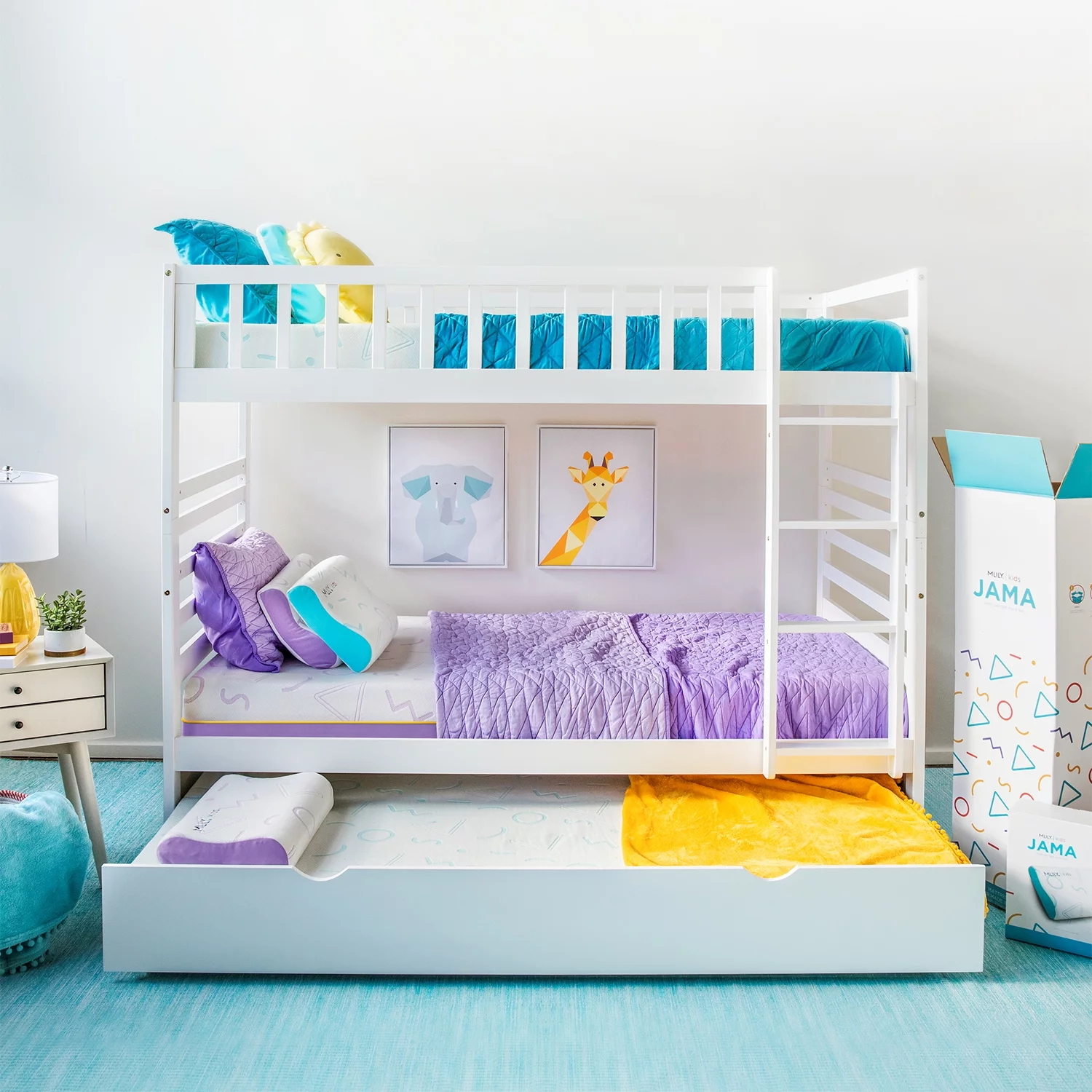 MLILY 5 inch Memory Foam Mattress for Kids, Twin Size Mattress for Bunk Bed, Blue