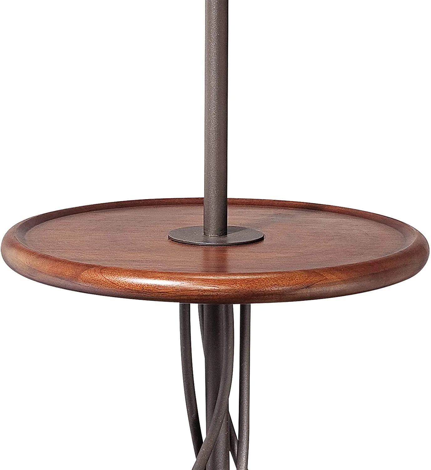 RUNFAYBIU Rustic Farmhouse Country Cottage Floor Lamp with Tray End Table 63.5"