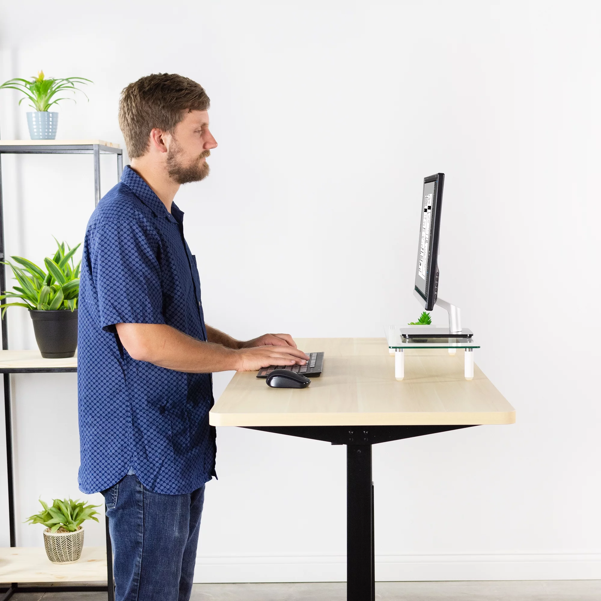 VIVO Light Wood 60 x 24 inch Universal Table Top for Sit to Stand Desk Frames
