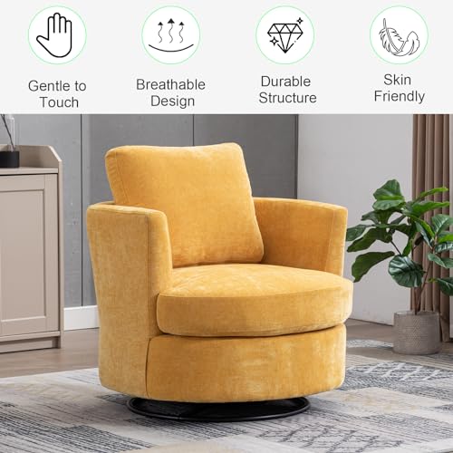 ODUWA Swivel Barrel Chair Set of 2