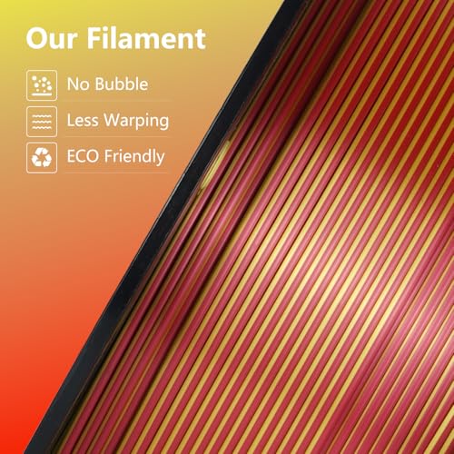 Kingroon Silk PLA Bundle 3D Printer Filament, Dimensional Accuracy +/- 0.03 mm, 10 kg Spool(22lbs)
