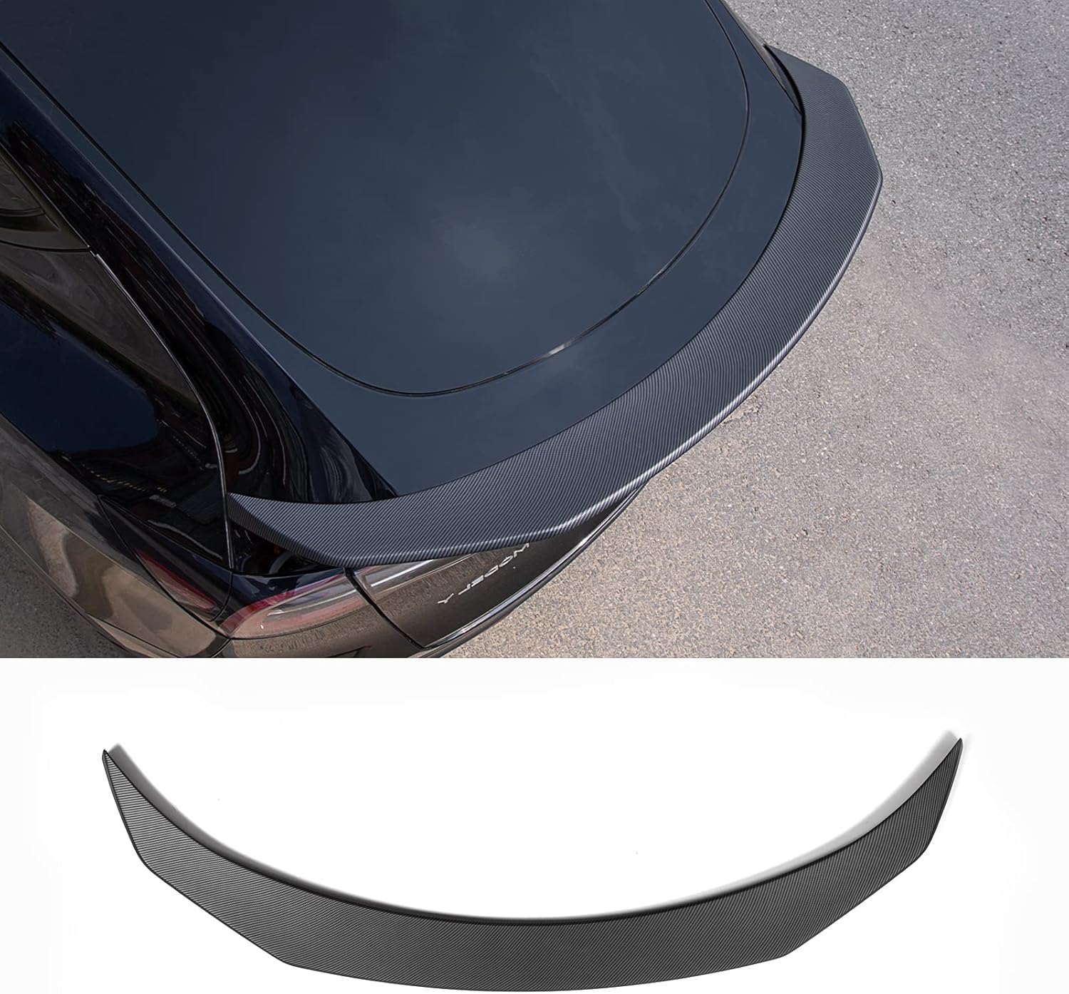 xipex Fit 2020 2021 2022 Tesla Model Y Spoiler Wing Performance Rear Trunk Lip Tail Car Styling Kits for Tesla Model Y Accessories (Matte Black)