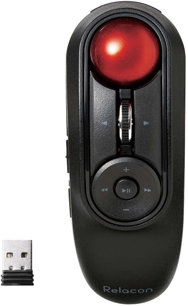 ELECOM Handheld Bluetooth Thumb-operated Trackball Mouse, 10-Button Function with Smooth Tracking, Precision Optical Gaming Sensor
