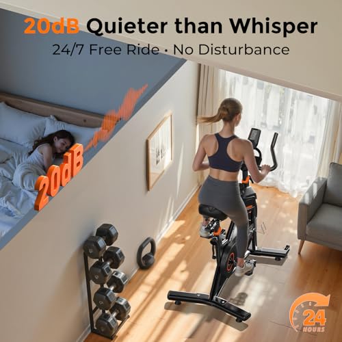 YOSUDA Light Commercial Exercise Bike for Home Magnetic Exercise Bike Stationary 350LB Capacity, Exercise Bike with Bluetooth