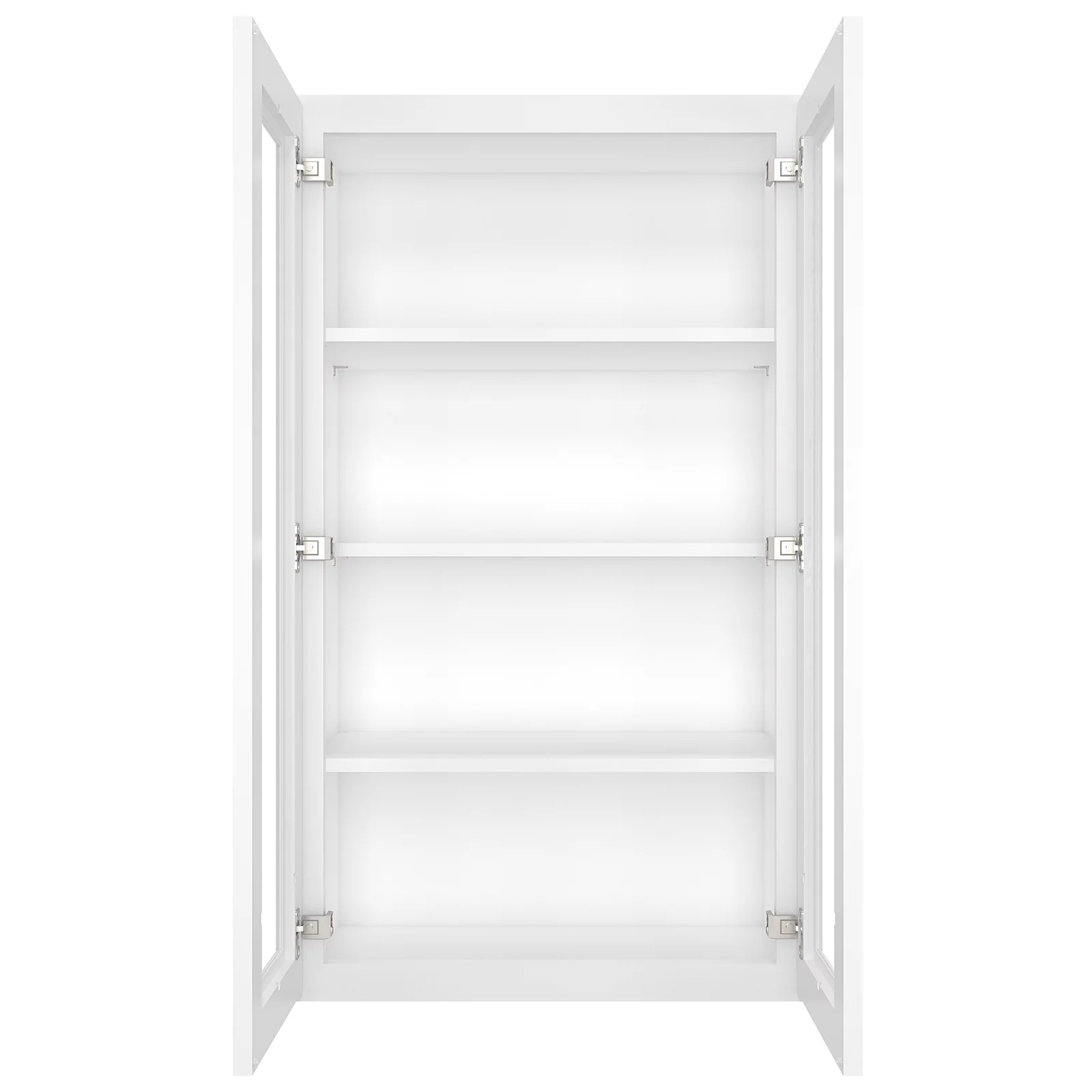 Homlux 24-in W x 12-in D x 42-in H in Shaker White Plywood Wall Kitchen Cabinet Glasses Not Included