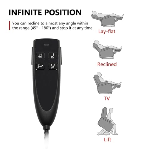 Power Lift Chair Lay Flat Recliner Infinite Position Electric Dual Motor Stand Up Lift Chair with Massage and Heat for Adults