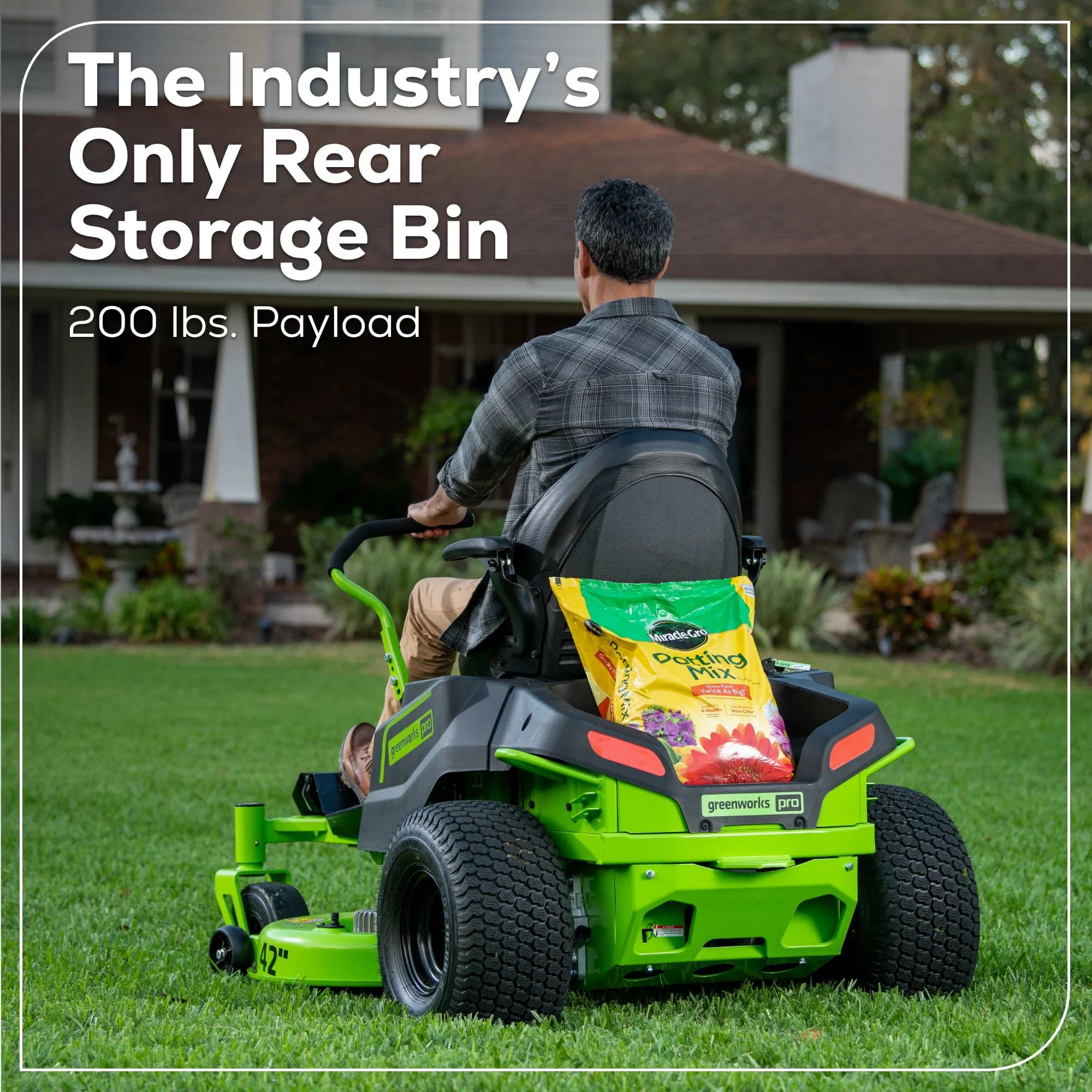Greenworks 60V 42” Cordless Battery Crossover-Z Zero Turn Riding Lawn Mower + (6) 8Ah Batteries & (3) Dual Port Turbo Chargers 7409302