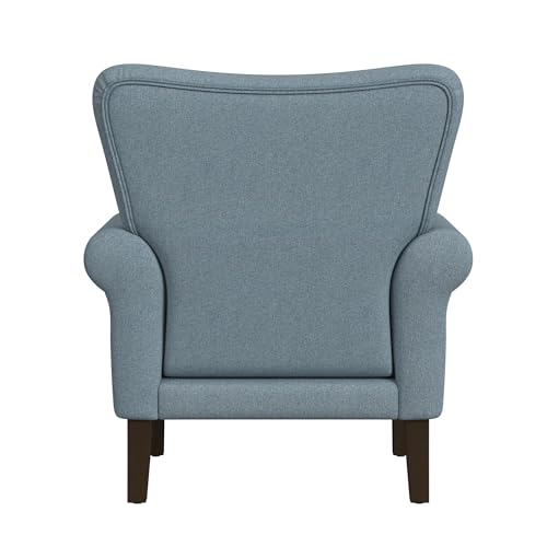 Home Decor | Upholstered Rolled Arm Wingback Accent Chair | Accent Chairs for Living Room & Bedroom | Decorative Home Furniture - Cream