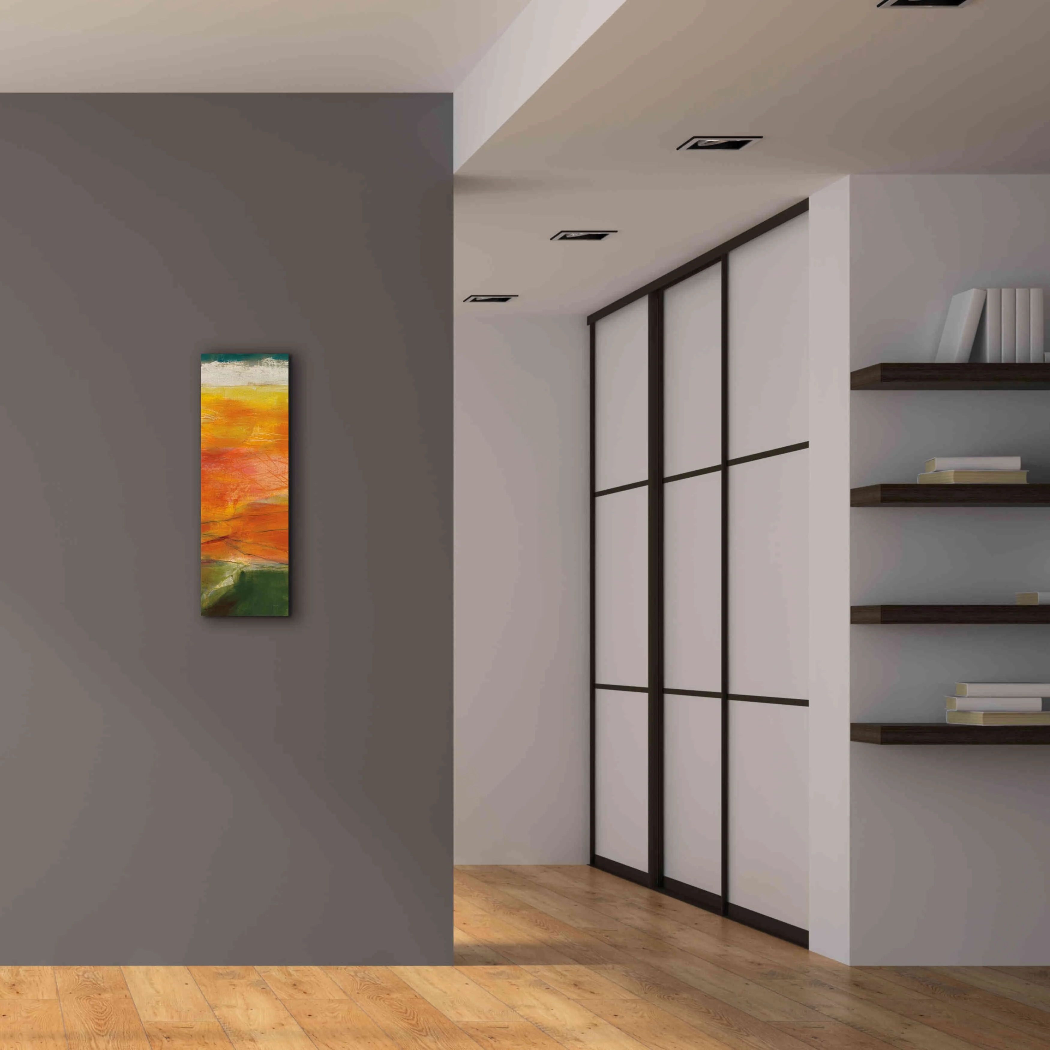 Epic Graffiti 'Bog Journey III V2' by Jo Maye, Giclee Canvas Wall Art, 12"x36"