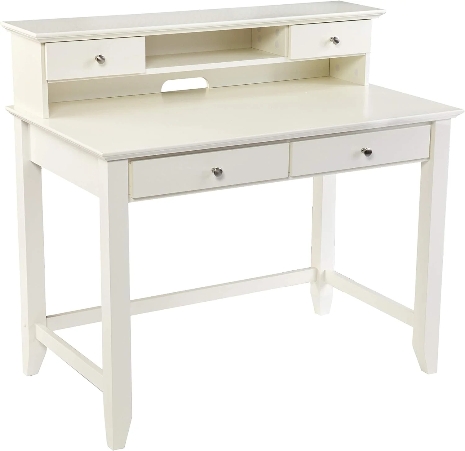 Barberry W/Storage Secretary Desk, White