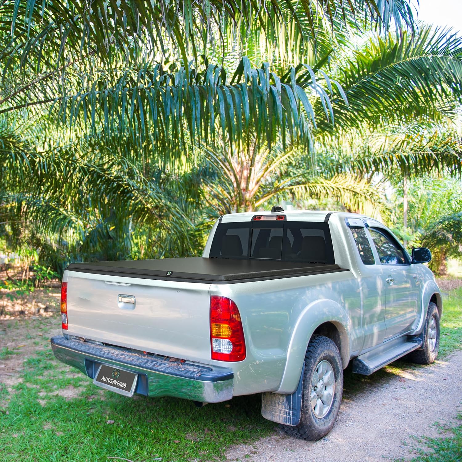 AUTOSAVER88 Soft Tri-fold Truck Bed Tonneau Cover Compatible with 2009-2024 Dodge Ram 1500 (Incl. Classic & New) 5.7ft Bed Without Rambox
