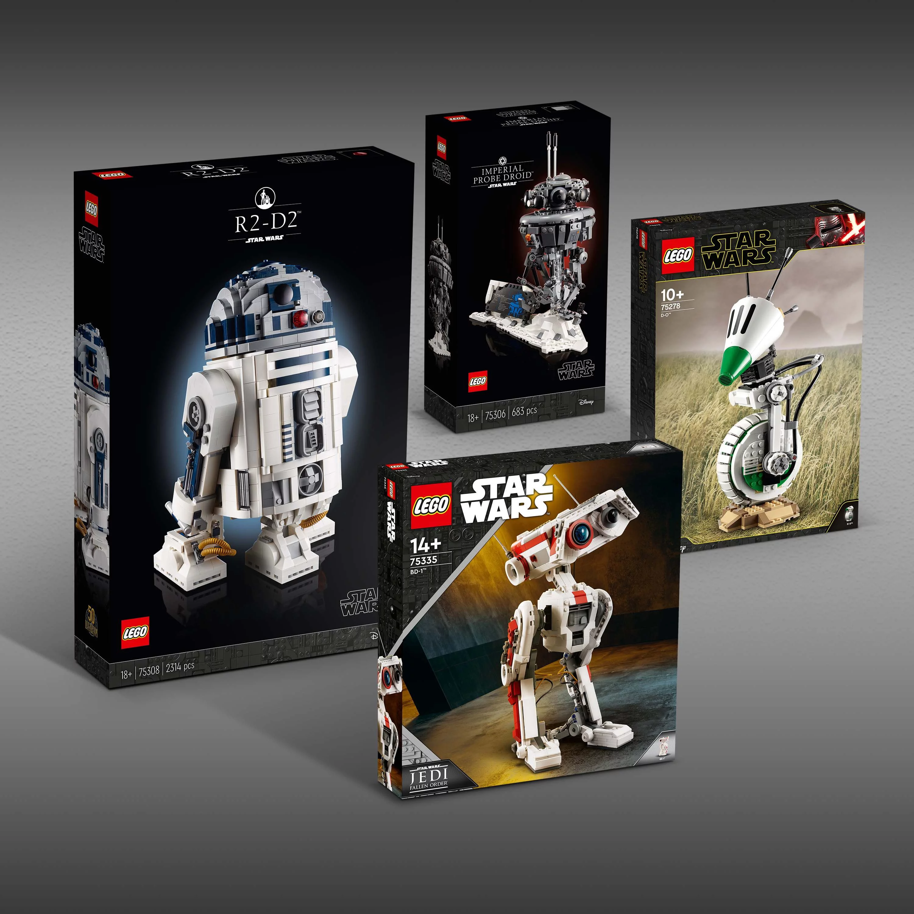 LEGO Star Wars BD-1 75335 Posable Droid Figure Model Building Kit, Room Decoration