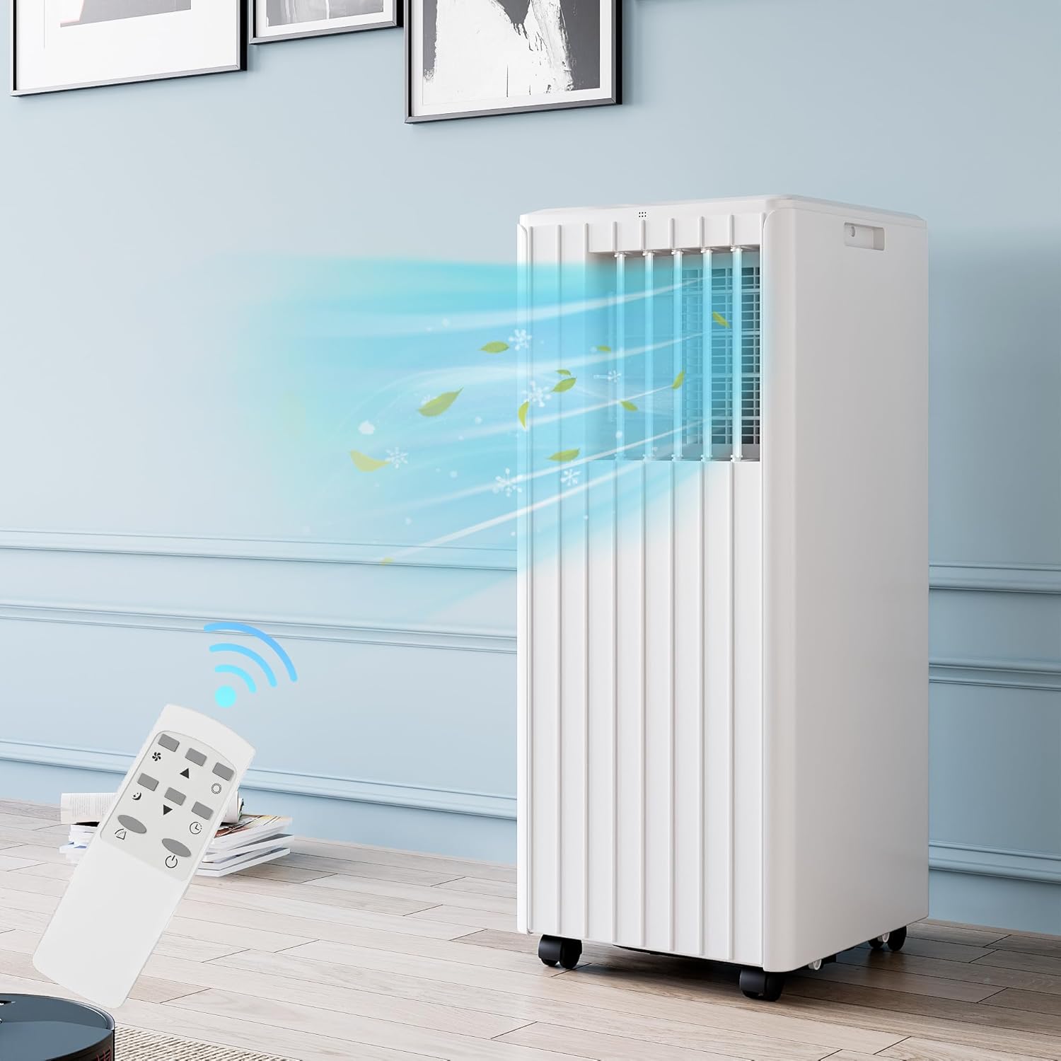 8,000BTU Portable Air Conditioners, 3-IN-1 Air Conditioner Floor Room AC Unit with Cool, Dehumidifier, Fan Mode
