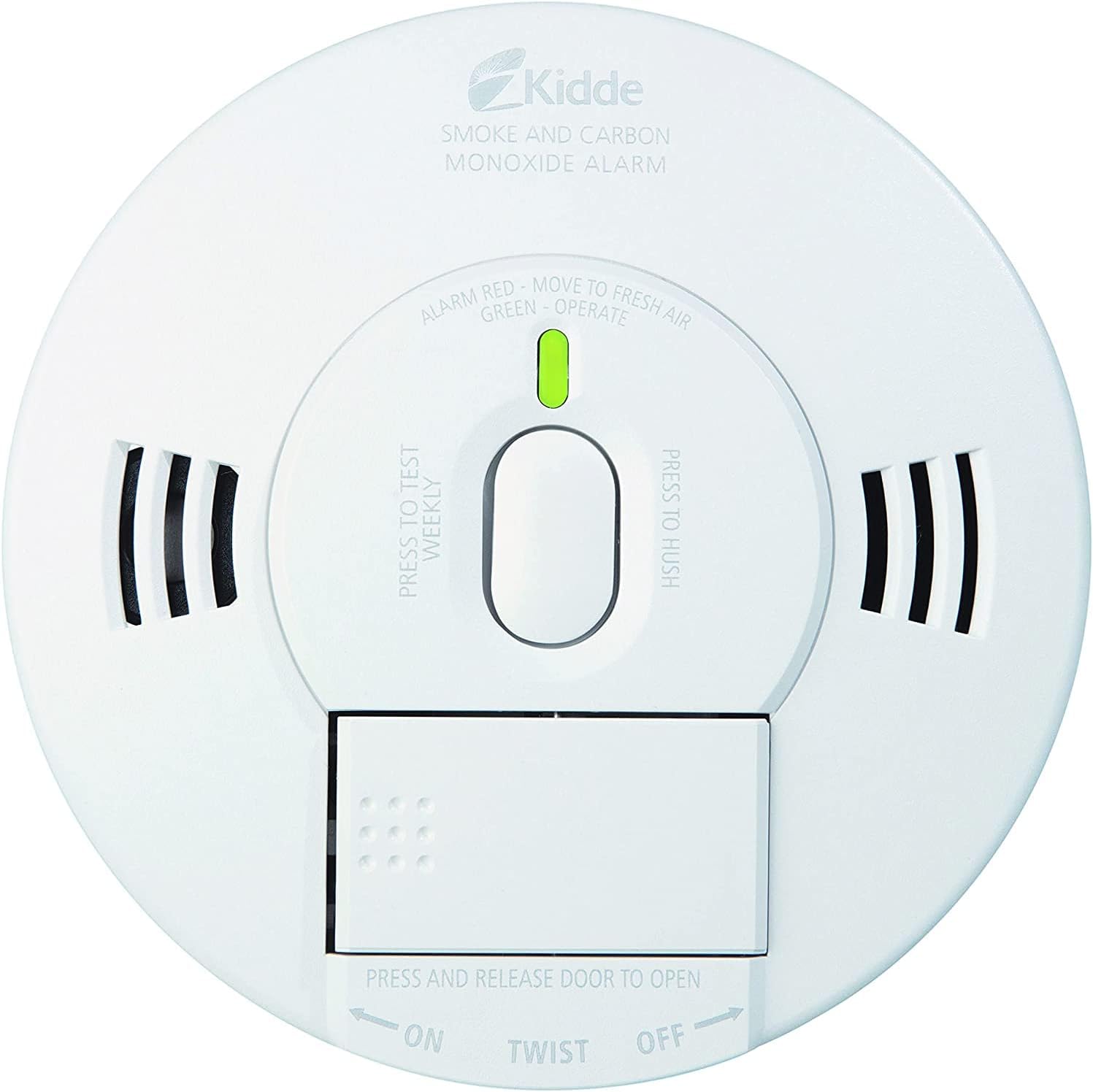 Kidde Smoke & Carbon Monoxide Detector, Hardwired, Interconnect Combination Smoke & CO Alarm with Battery Backup, Voice Alert, Pack of 2