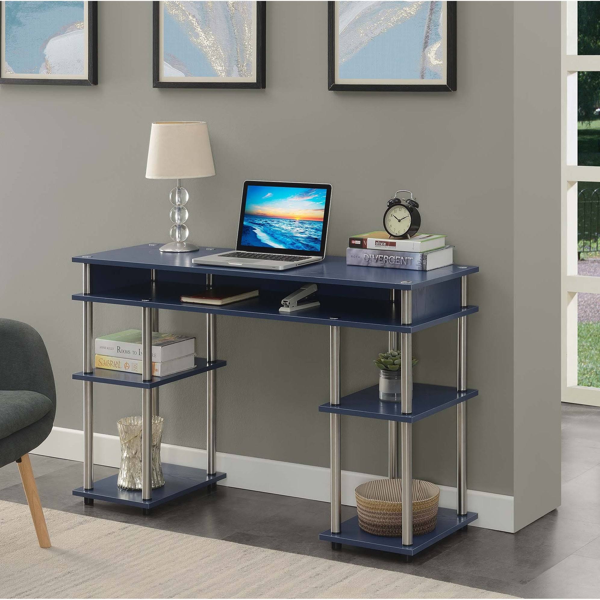 Porch u0026 den Japonica No Tools Student Desk - Ice White