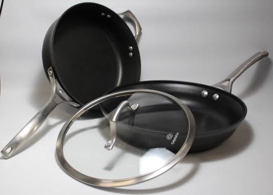 Calphalon Contemporary Hard-Anodized Aluminum Nonstick Cookware, Omelette Fry Pan, 10-Inch and 12-Inch