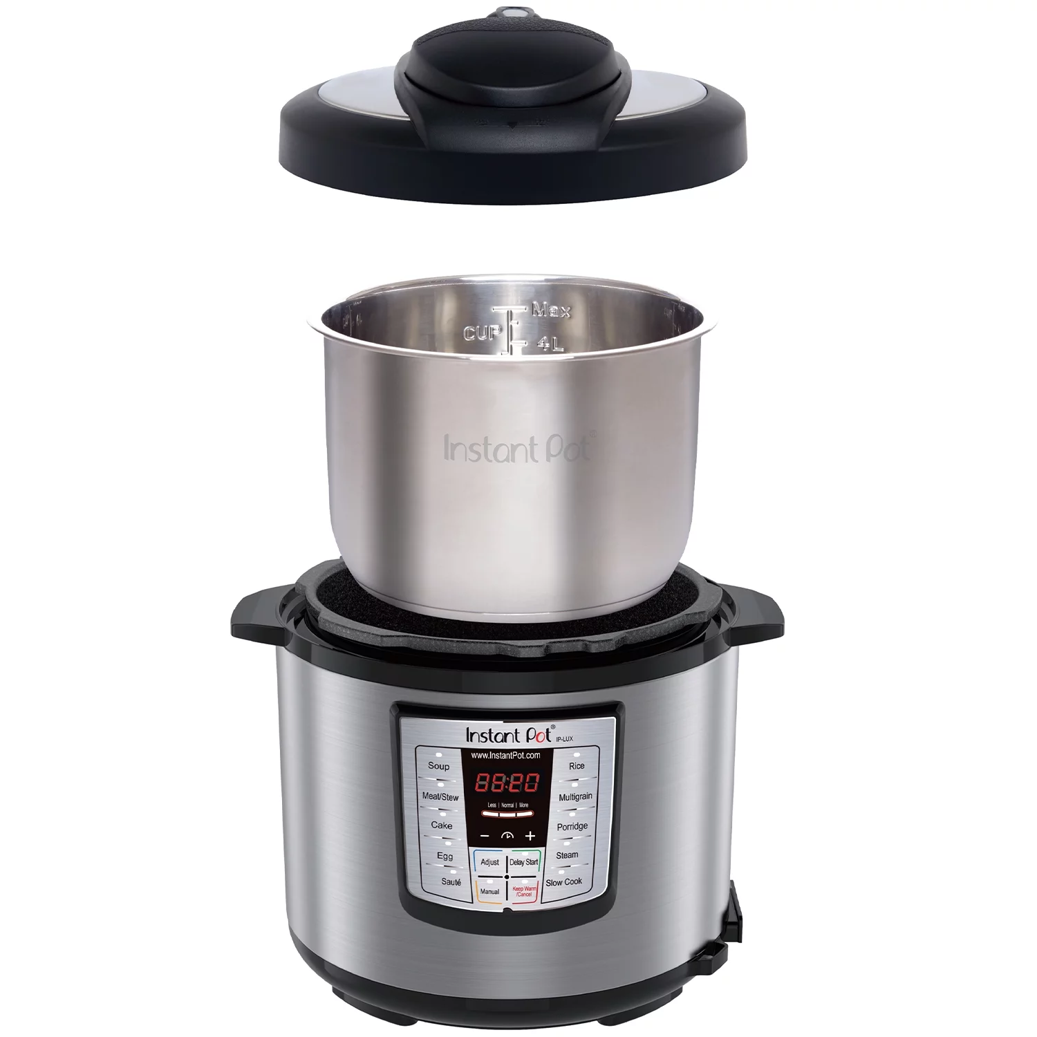 Instant Pot LUX80 8 Qt 6-in-1 Multi-Use Programmable Pressure Cooker, Slow Cooker, Rice Cooker, Saute, Steamer, and Warmer