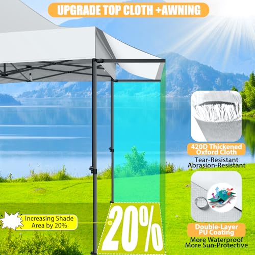 COBIZI 10x10 Pop Up Canopy Tent with Awning