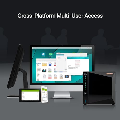 Asustor Drivestor 2 Lite AS1102TL, 2 Bay NAS Enclosure Network Storage, 1.7GHz Quad Core, 1GbE Port, 1GB RAM DDR4