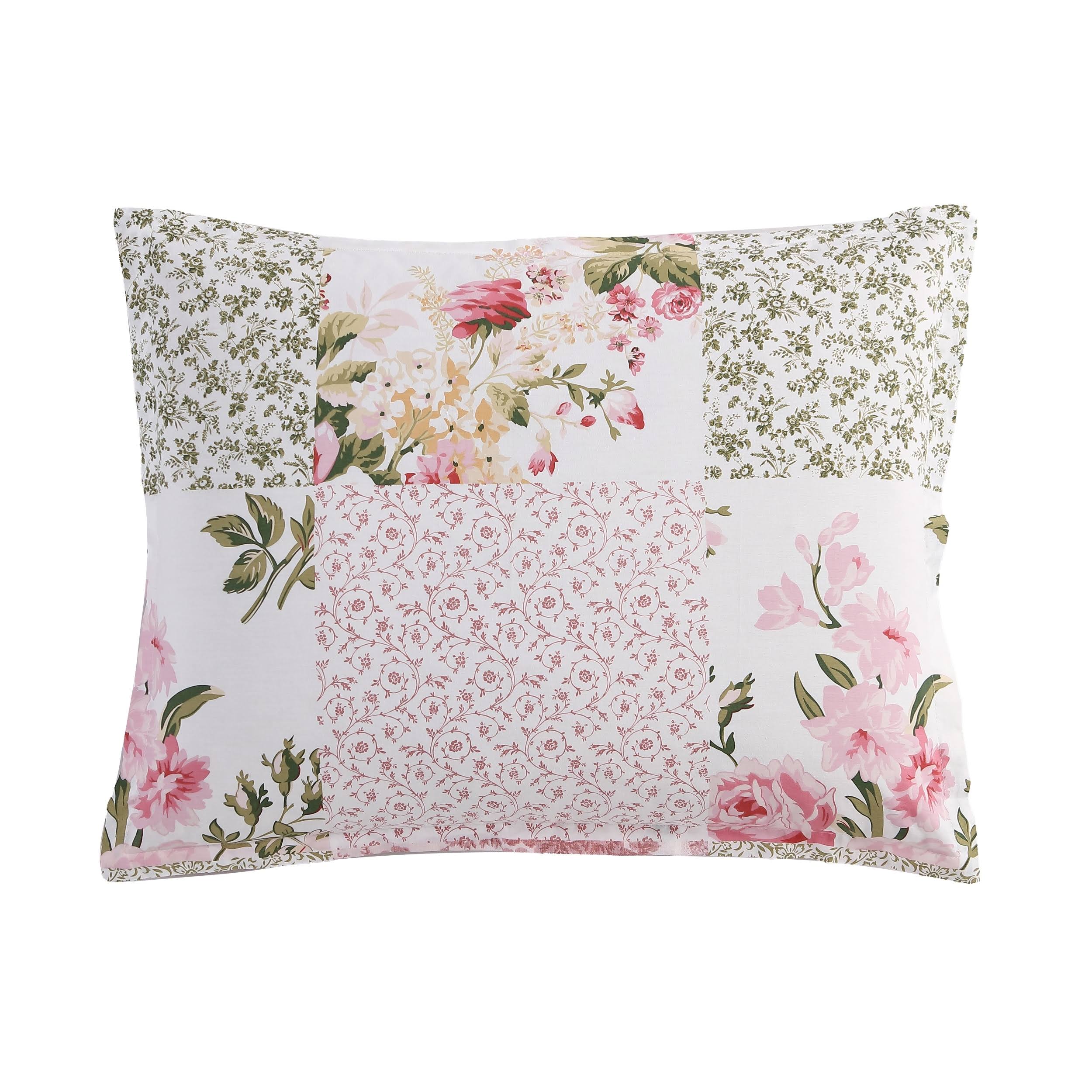 Laura Ashley Ailyn Cotton Pink Comforter Bonus Set (Twin)