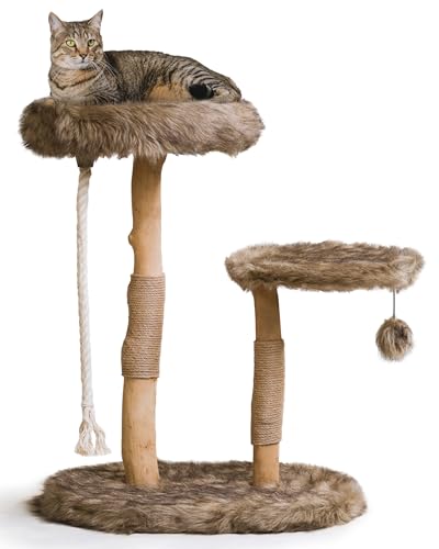 MAU Modern Cat Tower - Wooden Cat Scratching Tree & Condo - Luxury Collection - Cat Lovers Gift