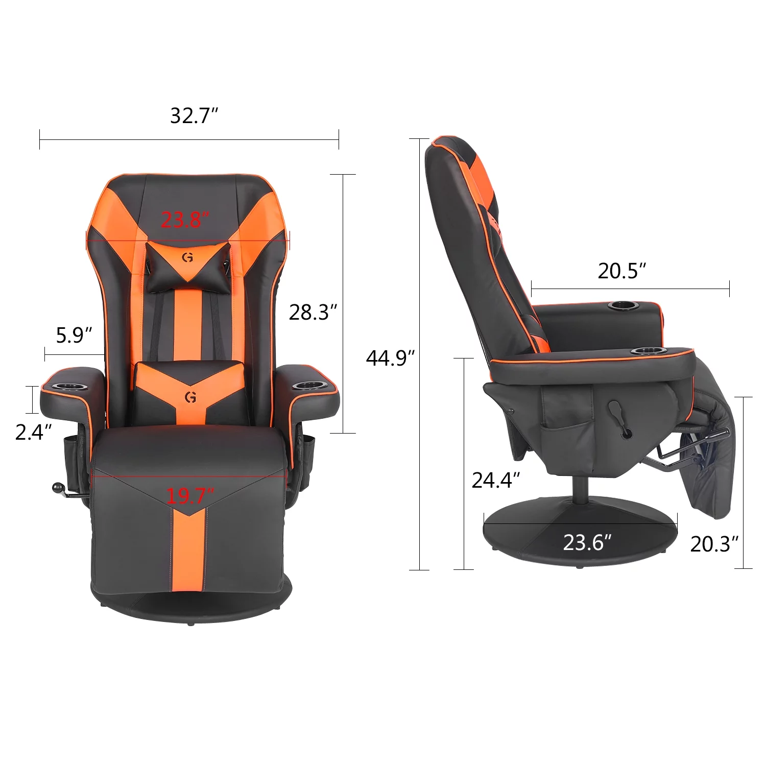 King Throne Ergonomic Gaming Chair High Back Video Racing Chair Swivel Recliner Chair with Footrest, Adjustable Backrest, Headrest, Lumbar Support