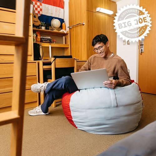 Big Joe Fuf Small Foam Filled Bean Bag Chair, Desert Rose Plush, Soft Polyester, 2 feet