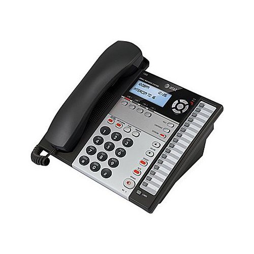 AT&T 1040 4-Line Expandable Corded Phone System with Speakerphone, 1 Handset, Desk Phone, Landline Phones for Office, Business