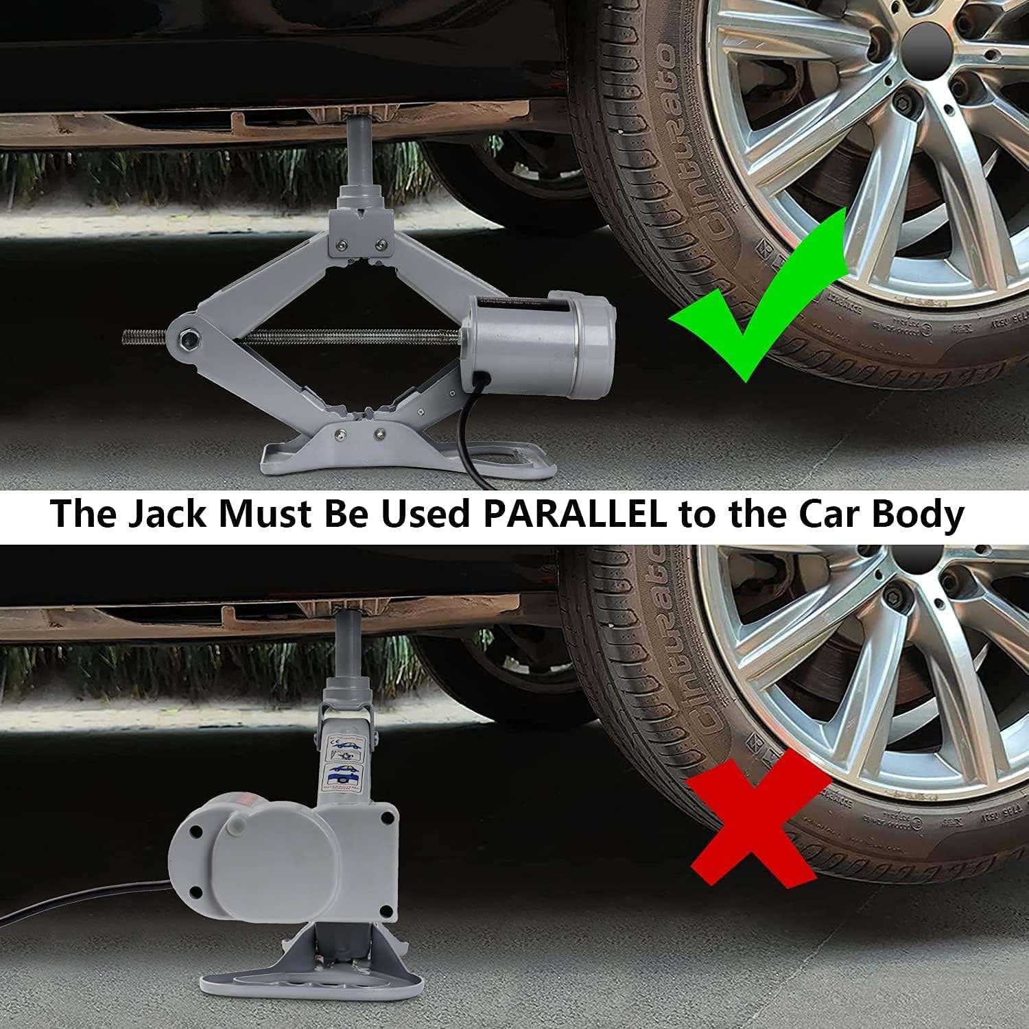 FEANISIFEI Electric Car Jack Kit 3 Ton 12V Electric Car Jack with Impact Wrench Electric Jack for Car SUV Car Emergency Repair Kit