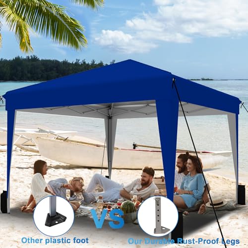 SANWAY 10x10 Pop Up Canopy Tent with Sidewalls x 4 &ndash; Easy Setup Canopy Tent, Waterproof, UV-Resistant