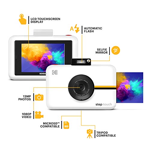 Kodak Step Touch | 13MP Digital Camera & Instant Printer with 3.5 LCD Touchscreen Display, 1080p HD Video - Editing Suite