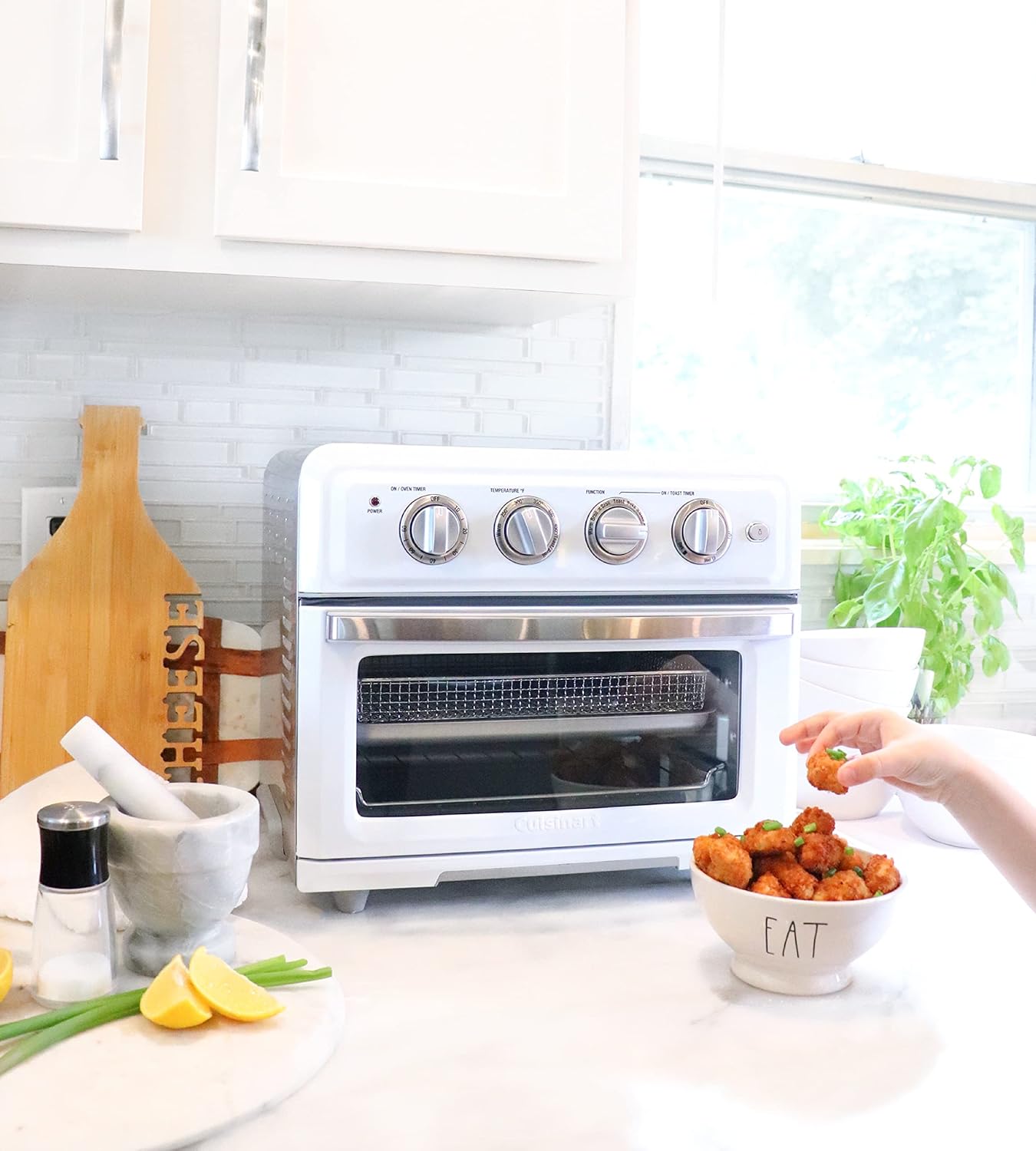 Cuisinart TOA-60W Convection AirFryer Toaster Oven, Premium 1800-Watt Motor with 7-in-1 Functions and Wide Temperature Range