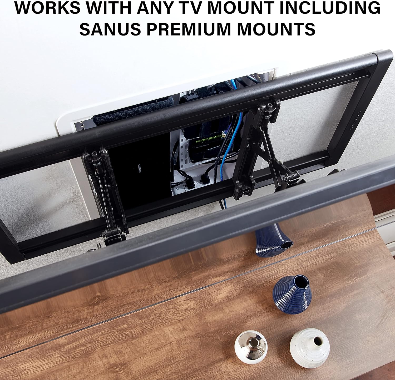 Legrand - OnQ Cable Management, Structured Media Enclosure, in-Wall Enclosure, TV Home Theater Box, Recessed Storage Box, Dual Purpose, 17 Inches