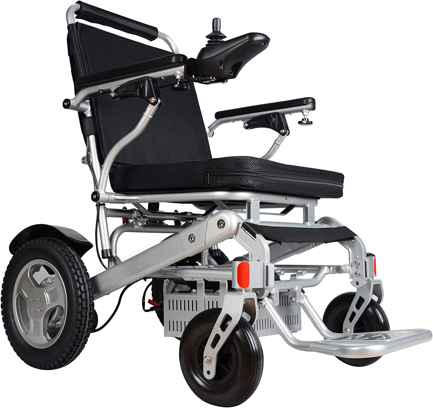Deluxe All Terrain Electric Wheelchairs Foldable Lightweight Premium Electric Wheelchair, Portable, Compact