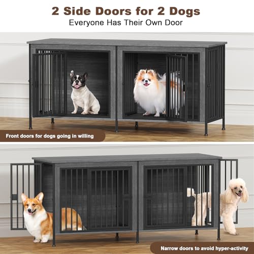 EasyCom 39.96" XL Wooden Large Dog Crate Furniture for Medium and Large Breed